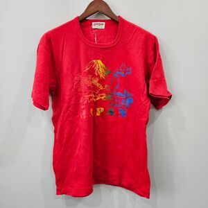 Vintage Ichiban Japan Mt Fuji Single Stitch T-Shirt Red Multi Graphic Streetwear